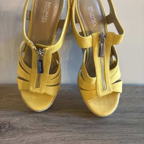 Michael Kors Berkley Wedge Sandals - Picture 2 of 11